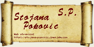 Stojana Popović vizit kartica